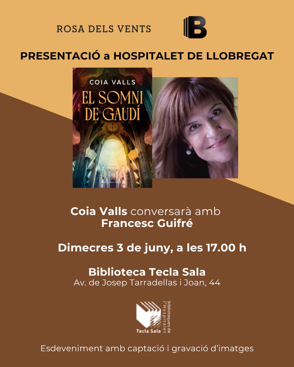 penguinllibres's tweet photo. DIMECRES 3

📖 EL SOMNI DE GAUDÍ
👥 Coia Valls amb Francesc Guifré
📍 Biblioteca Tecla Sala de l'Hospitalet de Llobregat
⏰ 17 h https://t.co/ogcQVWujDP