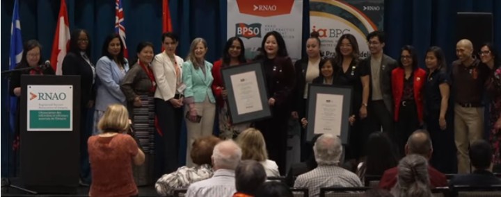 HannahBCr's tweet photo. The Rekai Centres #LTC graduated from the @RNAO #BPSO program last week π It has been a privilege to witness their unwavering dedication to #bestpractice. Congratulations to the entire team on this well-deserved achievement! To more #BPGs with you!!! @Julia__Fine https://t.co/1yxONC17v1