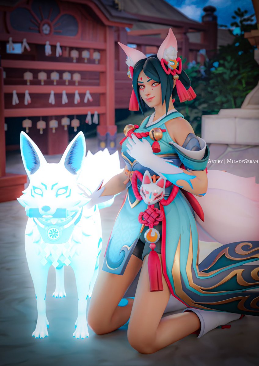 MiladySerah's tweet photo. Inari Kiriko ♡

I've been having so much fun practicing with Blender and different models lately. Still learning, but I'm really happy with how this one turned out.

Hope you like it!

#Kiriko #Overwatch #OverwatchArt #OverwatchFanart #Blender #3DArt https://t.co/Qj97CBnIuv
