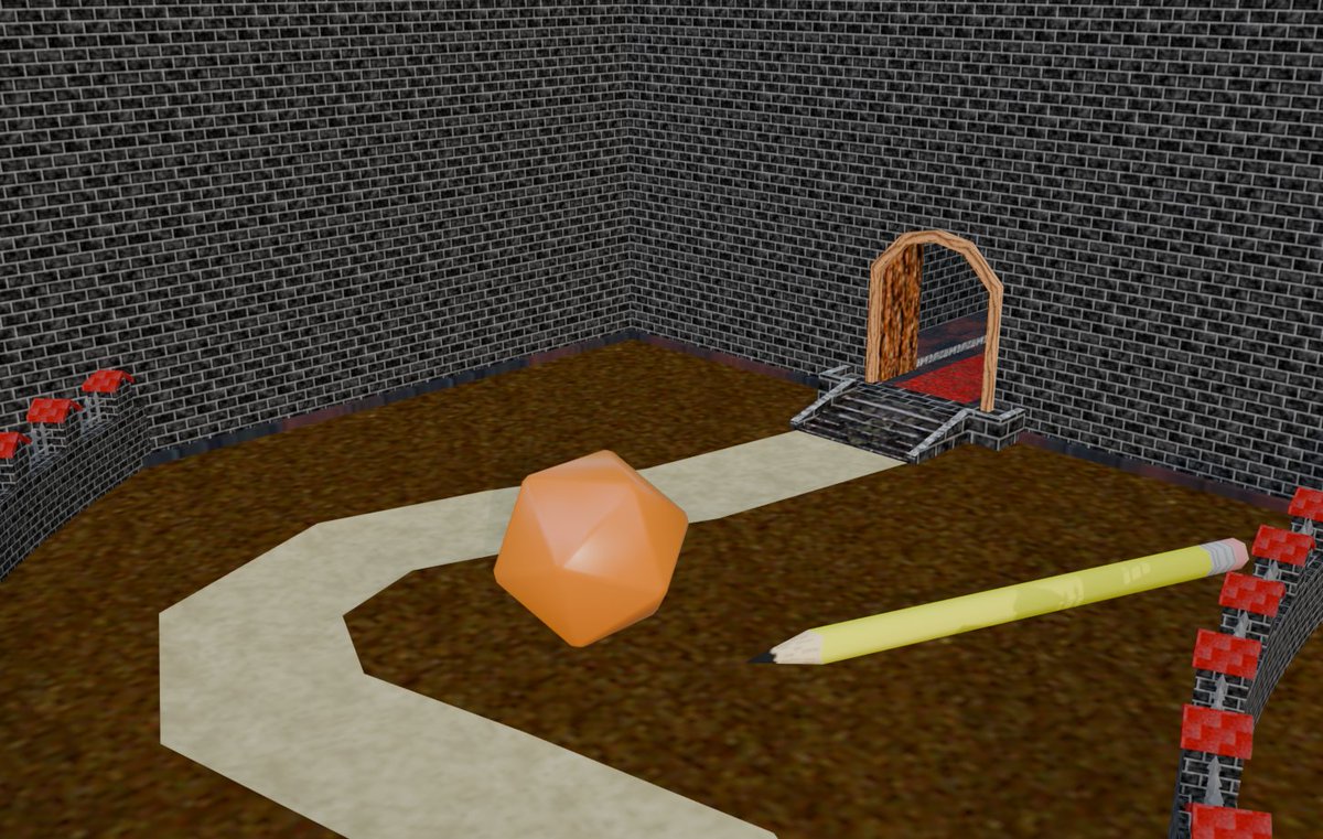Evilkookey's tweet photo. On this track you aren't just racing through a dungeon, you are racing through an active D&amp;D campaign, and sometimes players can leave things in the way.
#indie #indiedev #indiegame #gamedev #gaming #unity3d #indiegames #indiegaming #kartracing #MarioKart #diddykongracing https://t.co/ntNvxqiG13