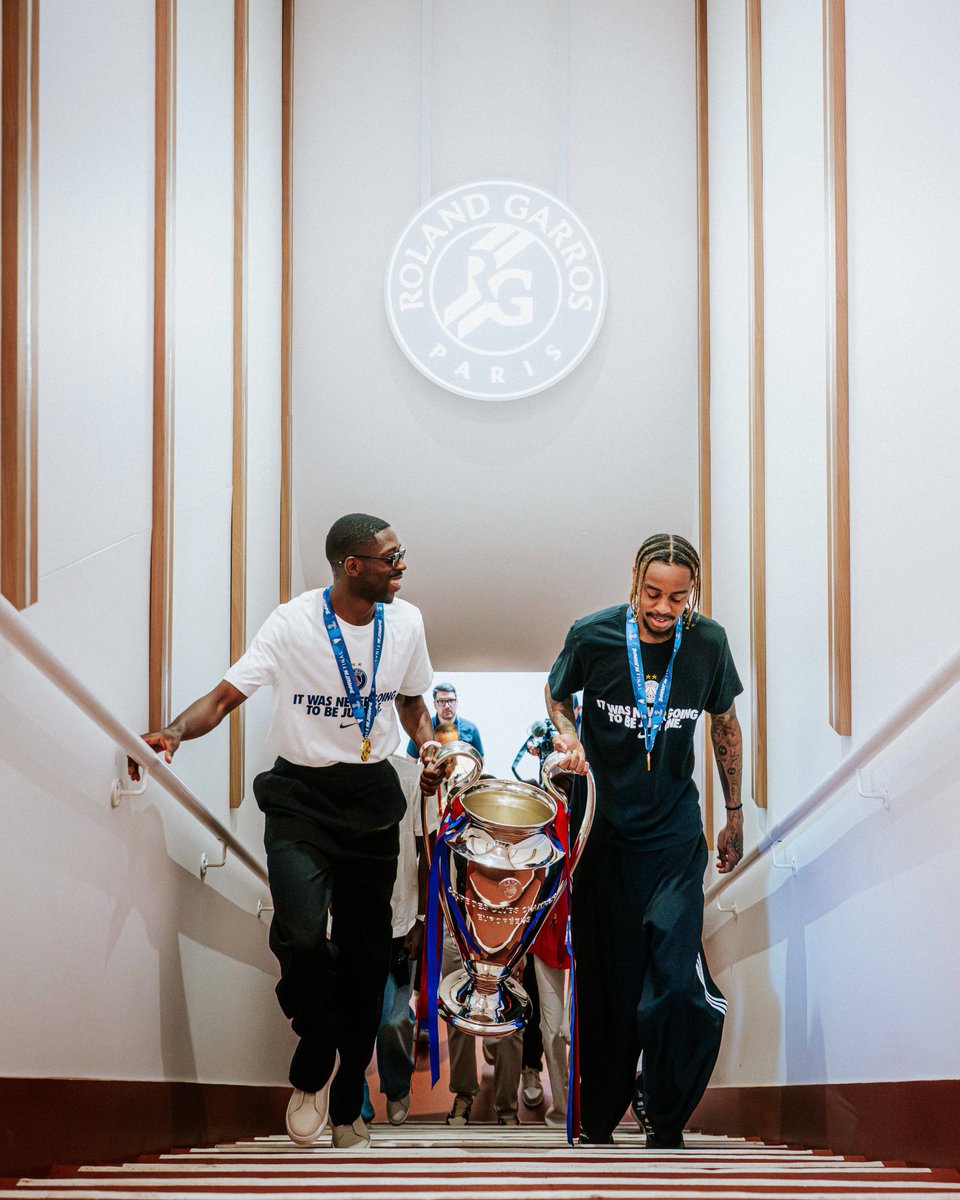 rolandgarros's tweet photo. Back-to-back champions aura 🏆❤️💙

#RolandGarros | @PSG_inside @ChampionsLeague https://t.co/NEwuGiFQnT