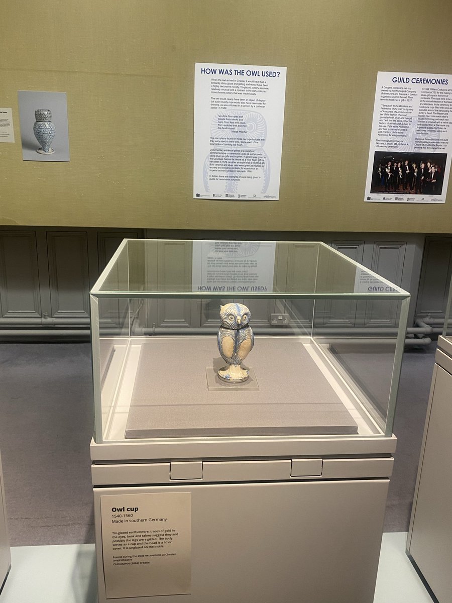 ChesterArchSoc's tweet photo. Don't forget to see the 16-century owl from the #Chester #Amphitheatre excavation before the exhibition at the Grosvenor Museum closes on 7 June. The amphitheatre exhibition which explains more of the context is on until 12 July. For more information see  https://t.co/NOGKK5BjaD https://t.co/udnYjZIg7U