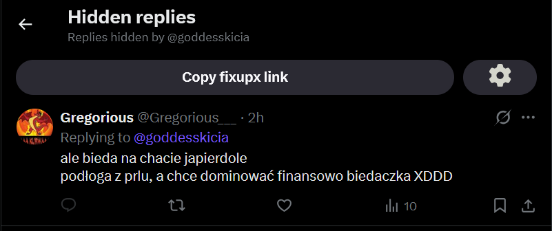 Gregorious___'s tweet photo. ukryła ze wstydu uboga e-dziwka xd https://t.co/WnJQOtQWpZ