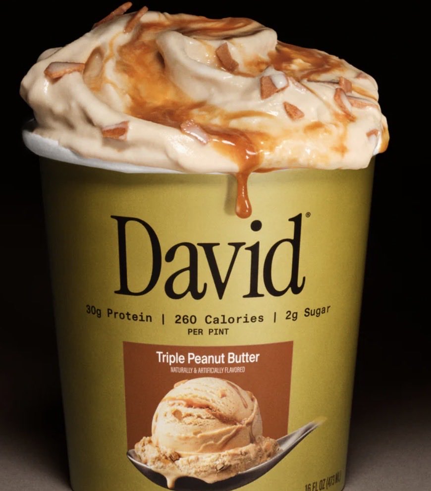 darrenrovell's tweet photo. David put $15 pints of ice cream (had to buy six pints for $90) on its website today. It sold out in 28 minutes. 

Compared to other protein ice creams:

David — 260 calories, 30g of protein

Protein Pints — 360 calories, 30g of protein

Smearcase — 490 calories, 42g of protein https://t.co/N1pkMgNn7U