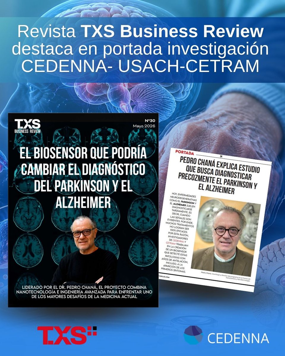 CEDENNA's tweet photo. 🔵 La más reciente edición de TXS Business Review destaca en su portada una investigación liderada por el Dr. Pedro Chaná, junto a CEDENNA, USACH y CETRAM.
🔗 Revisa la noticia completa aquí: https://t.co/4I4MpC1uBq https://t.co/r98AJMlDid