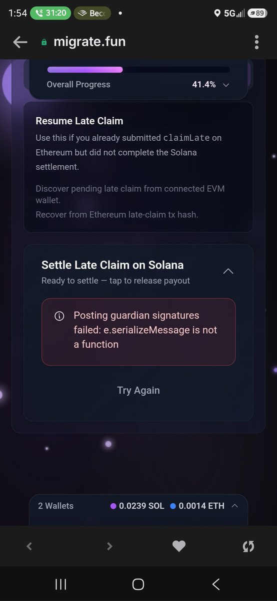 CryptoServidora's tweet photo. @MyroSOL @MigrateFun @PumpfunEco @Pumpfun @rajgokal Please fix this issue for @bobocouncil late claim https://t.co/sCjaUw86Nn