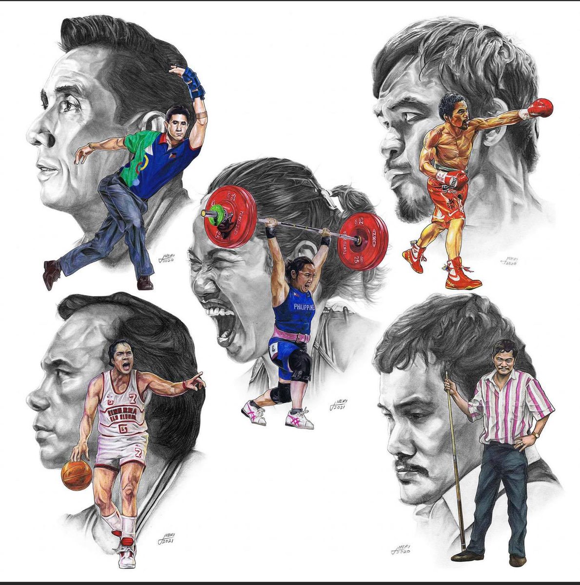 CreativeManila's tweet photo. PINOY SPORTS ICONS by Jovi Neri
More Pinoy Creativity: https://t.co/6Y26musYX4
Follow CM on: https://t.co/WKPPB9gOAL
#Art #PinoySports #Sports #illustrations https://t.co/OBTYIhuhlS
