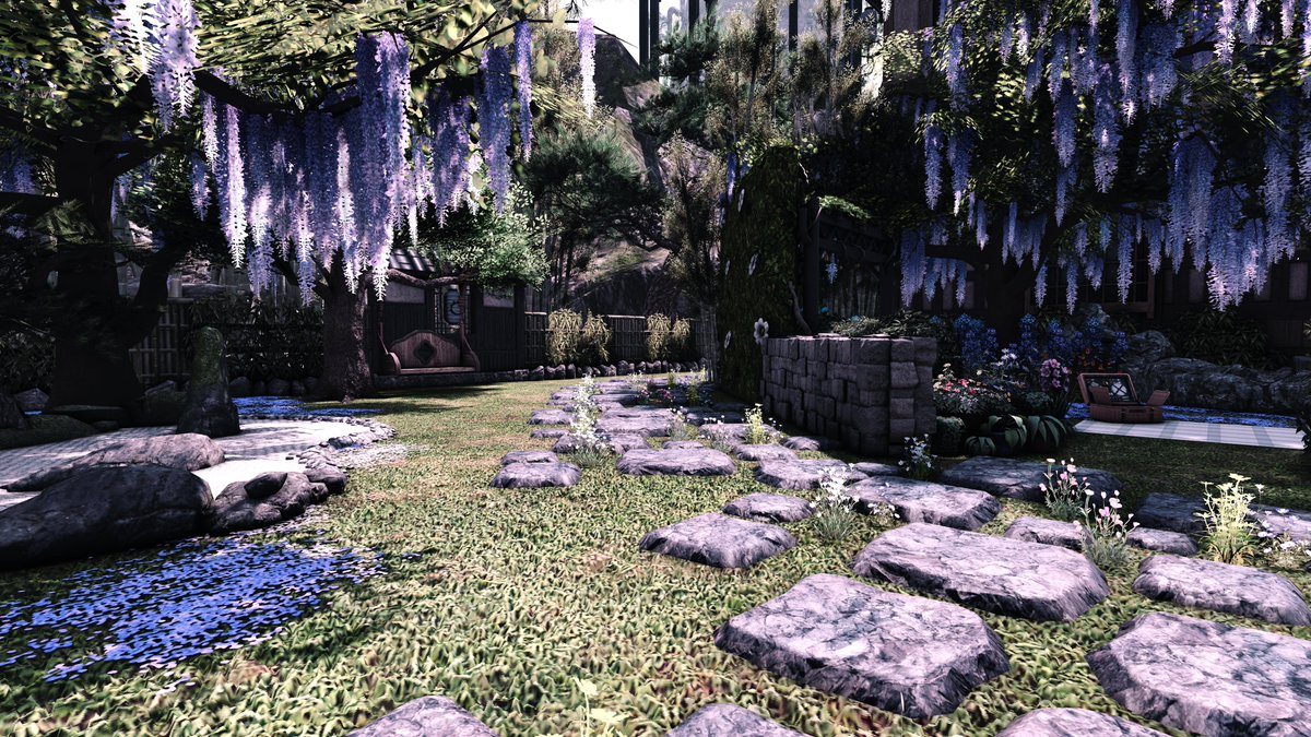 AleaAzaleaFF's tweet photo. Botanists' Dream. Part of my Modern Night [ large ]  🌱🪻 DM for commission Inquiries! 
#ハウジンガーマンション #FF14ハウジング #FF14Housing #AzaleaArchitect https://t.co/3ec0EeM2d5