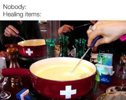 PynchonInPublic's tweet photo. @GnomonChronicl1 Three Days of Fondue (2026). “Oedipa Maas came home from a Tupperware party whose hostess had put..  too much kirsch in the fondue". Oedipa discovers that overuse of fondue was deliberately encouraged by The Swiss Cheese Union, a cartel to control cheese production. #CL49 #fondue https://t.co/n3XXIjSEEk
