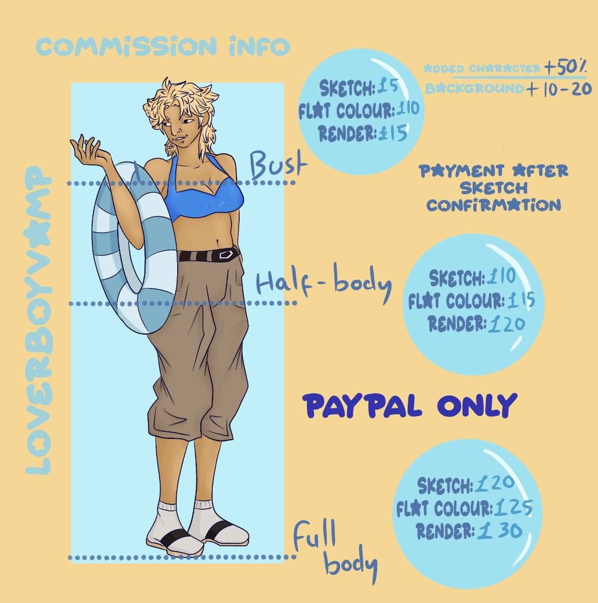 loverboyvamp's tweet photo. I TAKE COMMISSIONS NOW!!! i’m so excited to officially reopen my comms with a brand new sheet :] https://t.co/6Ds9qtnDO4