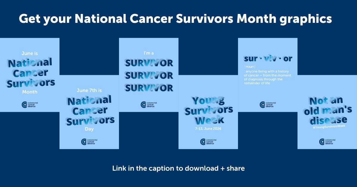CCAlliance's tweet photo. Hey, you 🫵 We made graphics for National Cancer Survivors Month 🎉 Download our universal social media posts to share on any social media channel, share to your Instagram stories, or even download a Facebook cover photo. Check them out: https://t.co/d2M7A6zCmA https://t.co/dTFJZI5jpt