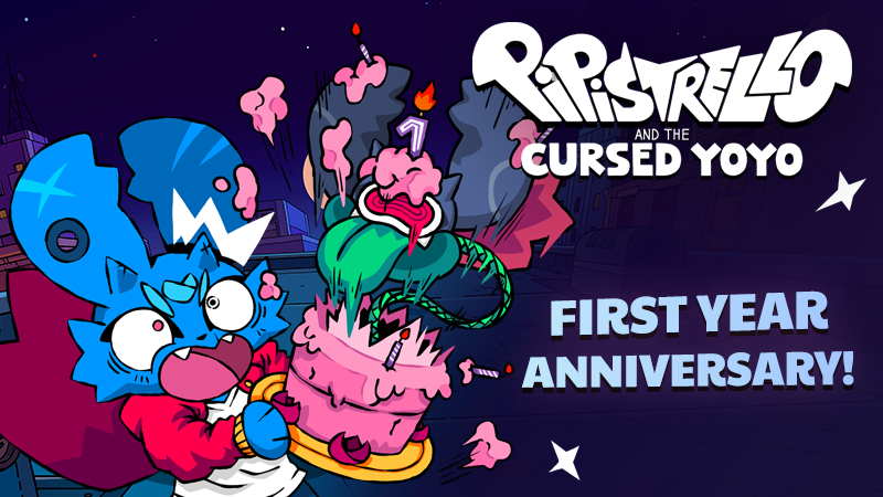 PMStudiosUSA's tweet photo. Pipistrello's bday may have been last week, but who says the party has to end? 

Grab the game for 50% off on Steam and Switch! @PocketTrap https://t.co/9EKkZiWQ6K
