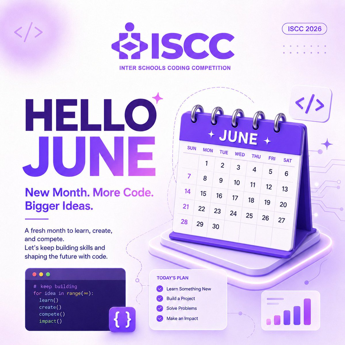 iscc_ug's tweet photo. A fresh month to learn,create and compete. Let's keep building skills and shaping the future with code https://t.co/uK8sp3HYcr