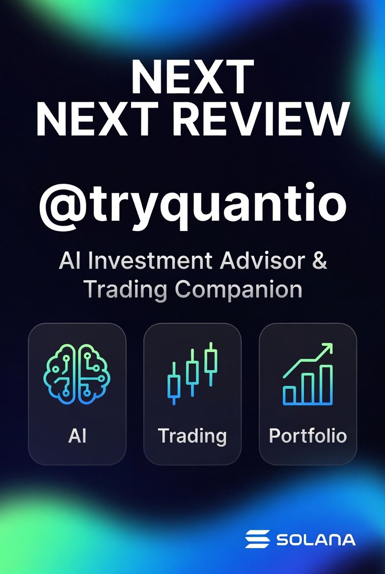 LoganVerdict's tweet photo. Building in public as an independent Web3 reviewer 👷‍♂️
Currently deep testing @tryquantio, AI Investment Advisor & Trading Companion.
Natural language execution, 25+ chain support, risk-aware copy trading, portfolio automation, and more.
I test tools properly (real chat commands, execution, UX, signals) before giving balanced, no-hype verdicts. No paid shills.
If you want honest project breakdowns, follow @LoganVerdict.
What AI trading tool or Web3 project should I review next? Drop suggestions below 👇
#Web3 #AI #Solana #DYOR
