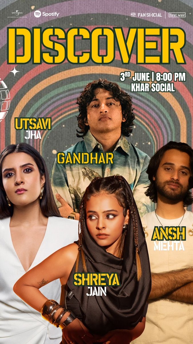DevrajSanyal's tweet photo. The next generation of artists. Real audiences. Intimate live experiences. DISCOVER brings back the thrill of finding future stars before everyone else.

#Fansocial @UMusicIndia x @SocialOffline x @spotifyindia https://t.co/SISbOMY2Ro