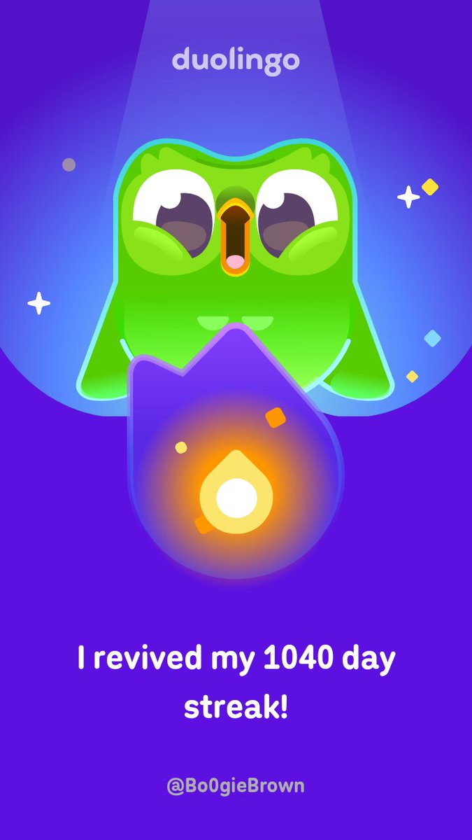 iBringIntoExist's tweet photo. I revived my 1040 day streak on @duolingo! Fully gassed RN I could 🥲 https://t.co/YAEC3RlBbd