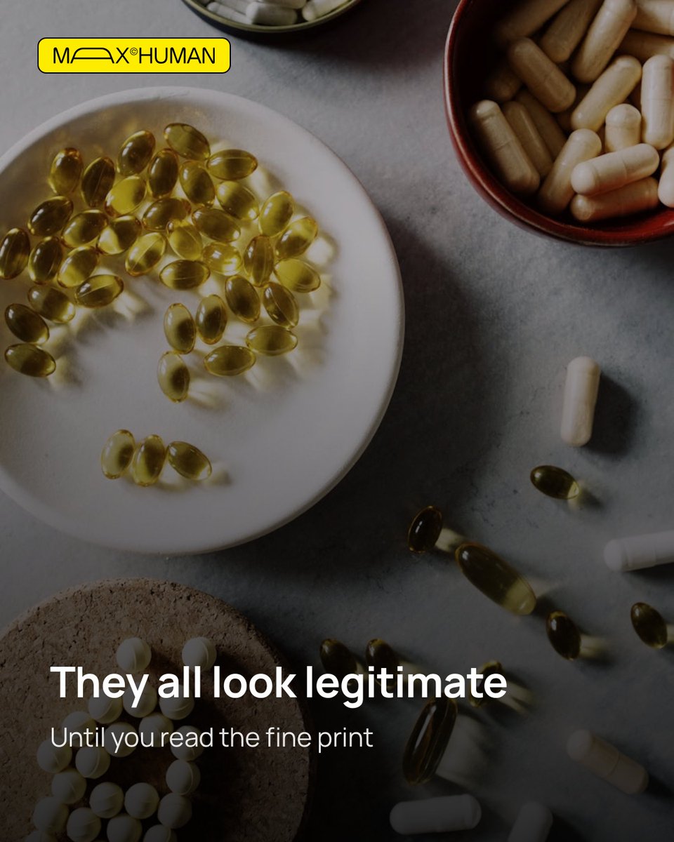 themaxhuman's tweet photo. These $60 'GLP-1' supplements flooding your feed have zero GLP-1 activity. Real semaglutide is a prescription peptide. These are random plant extracts with fancy marketing. The FDA already issued warnings about this scam. https://t.co/dSFmGTcyH5