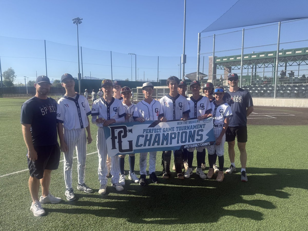 Pg_Nevada's tweet photo. 14U AA Perfect Game Nevada Vegas Summer Classic Championship Game Results:

Champions:  Golden Spikes Baseball
MVP: James Foss
MVPITCHER: Isaak Long
Finalists: LV Titans 

#pg_nevada #pg #champions #summer 

https://t.co/cT7s7h3lXq https://t.co/O5juoZCK1b
