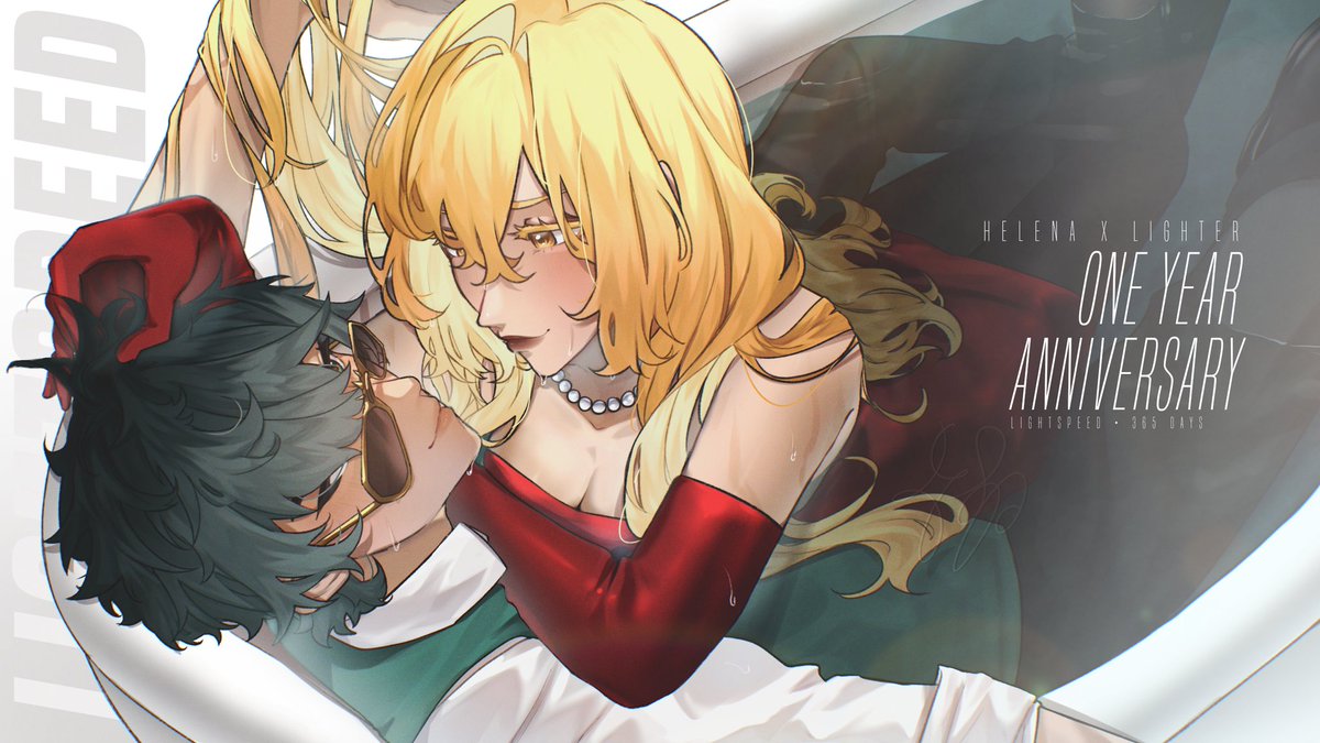 24HDREAMR's tweet photo. [ #zzzoc | #zzzyume ] ☀️🔥

"What if we get sick after this?"
"Guess we'll have to stay in bed together~!"
"A tempting offer.."
— happy 365 days of LightSpeed!

🎨: yours truly, me! https://t.co/Gi0DzM8fQX