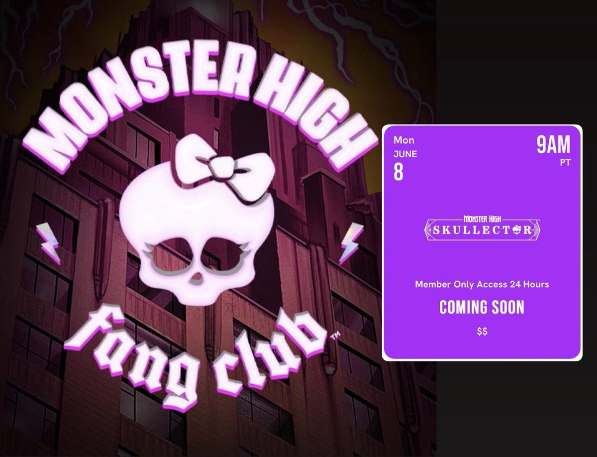 Monsterhighluvm's tweet photo. Teaser for the upcoming Monster High skullector on the 8th https://t.co/If0laZzYny
