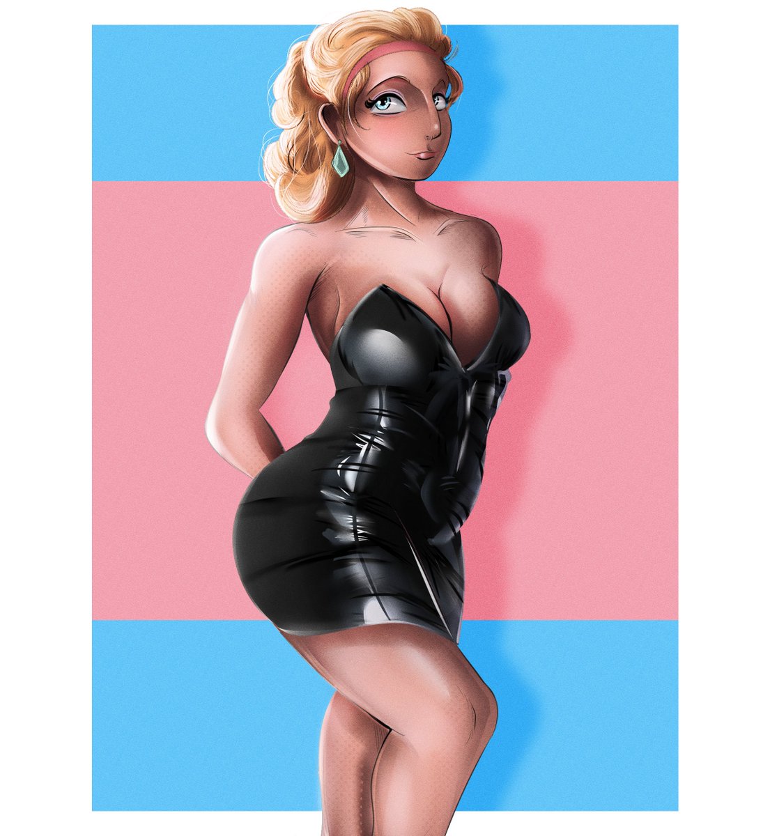AquariiSa's tweet photo. Just drawing my original trans character for pride month https://t.co/irZtCDdSt2
