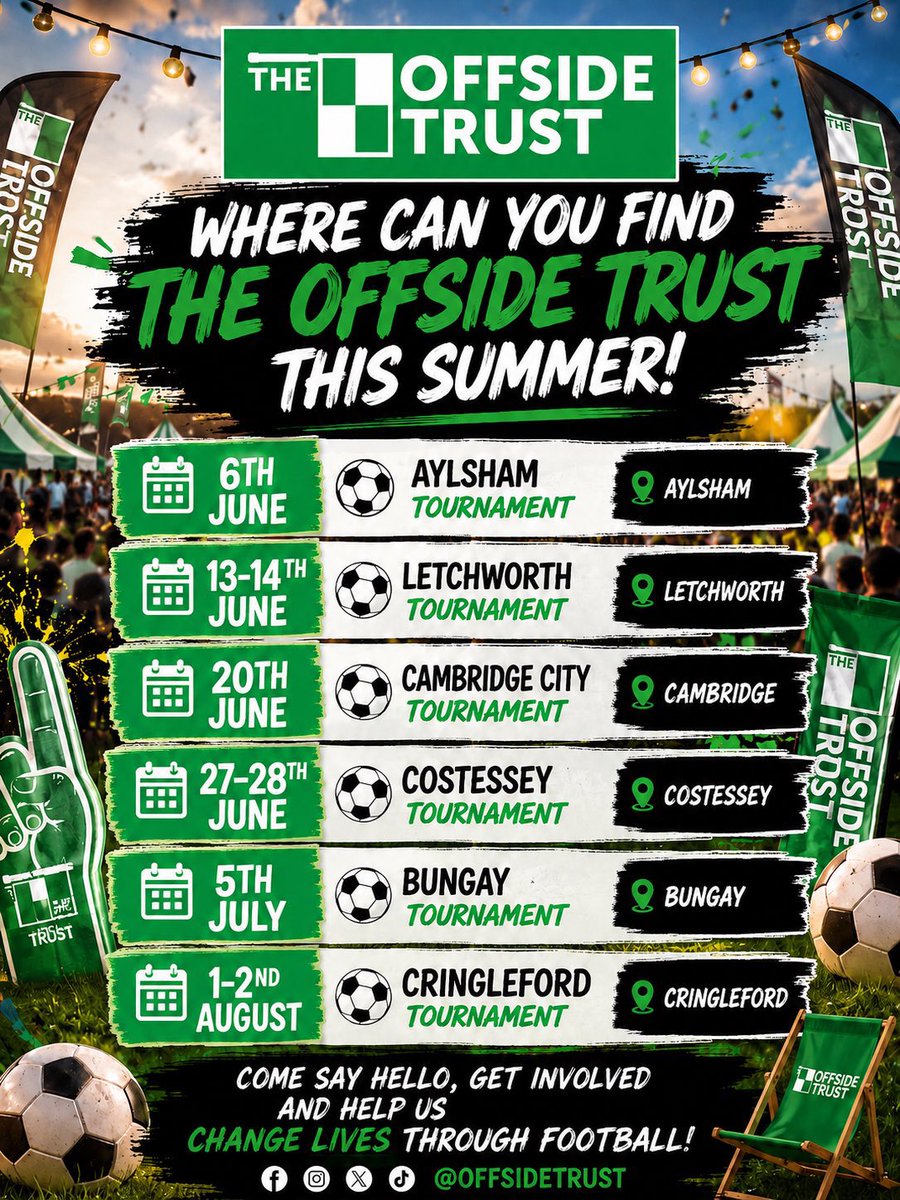 arber_boy's tweet photo. On Saturday I take our @OffsideTrust stand and new safe space to the @aylsham_fc tournament for the Saturday. Lots of info on our work, lots of iconic signed shirts for pictures and a great raffle to win one of three great prizes. All details on the attached posters. https://t.co/kU6xDMk63e