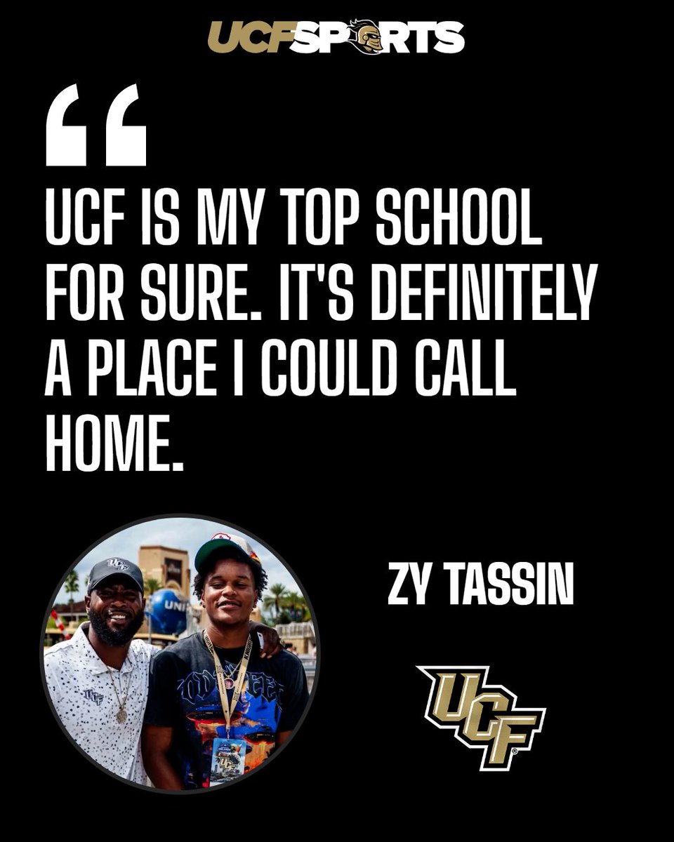 UCFSports's tweet photo. Crestview (Fla.) safety Zy Tassin came away from his official visit to UCF with a clear frontrunner in his recruitment.

Interview➡️https://t.co/OsqWEx8qzL https://t.co/WkUtIT2dfs