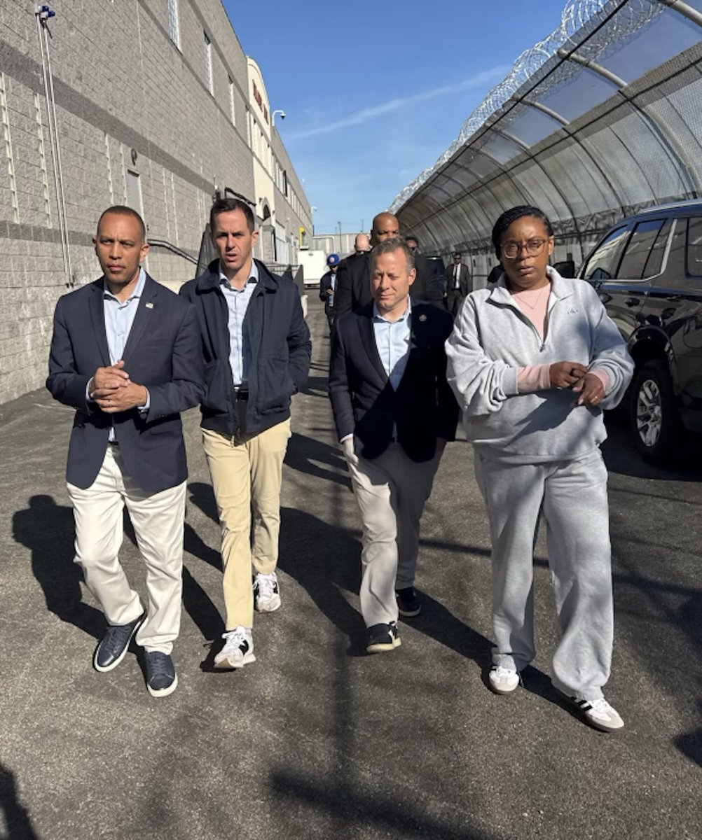mjfree's tweet photo. Delaney Hall holds roughly 1,000 ICE detainees in Newark.

After touring the facility, Hakeem Jeffries reported unsanitary conditions, inadequate medical care, poor food, and detainees pleading for help.

His verdict:

“The conditions shock the conscience.”

He says Delaney Hall should be shut down immediately.