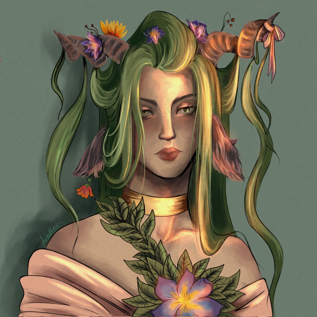 A_the_oni's tweet photo. (Portrait) Fearne Calloway 🌺 
#Criticalrolefanart #bellshells #fearnecalloway #illustrationㅤ https://t.co/UbPabsinY6