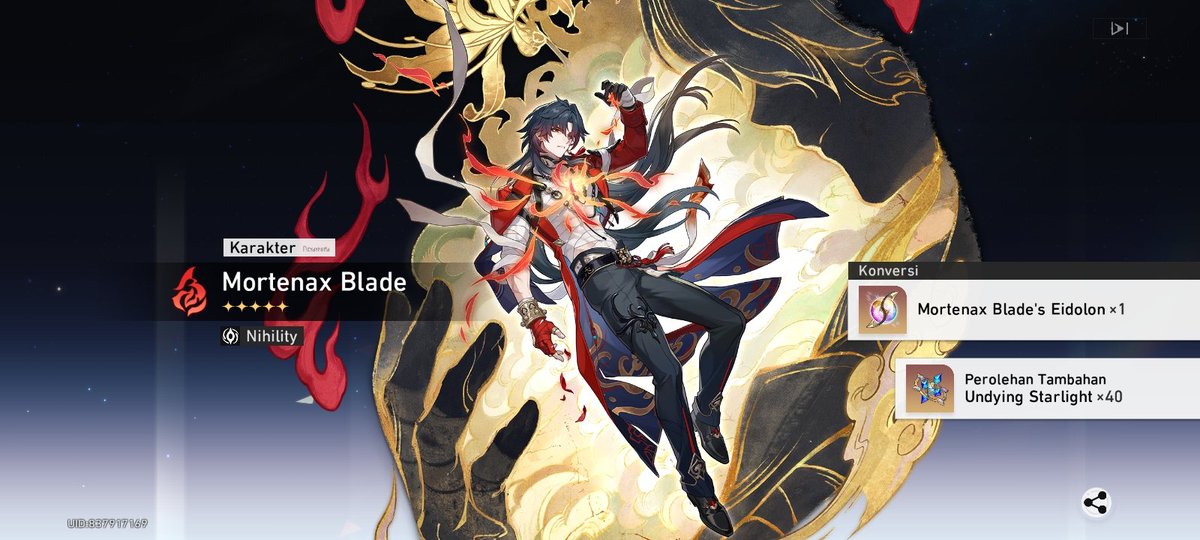 Proxxyannaa's tweet photo. 74 tiket kuning, 52k stellar jade, aku all in ke bladiee, kalah rate off sekali, sisanya ini ><
Aku sayang blade🩷🩷🩷
#HonkaiStarRail https://t.co/KkO7Vw8EL0
