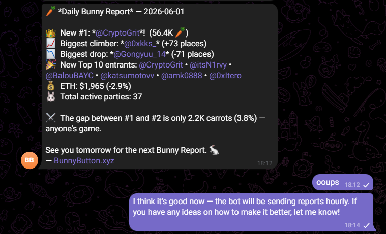 bbence776's tweet photo. So, I figured out how to make this bot automatically send a report every hour. If you're interested, I can write a quick tutorial here. https://t.co/RRLkCftViw