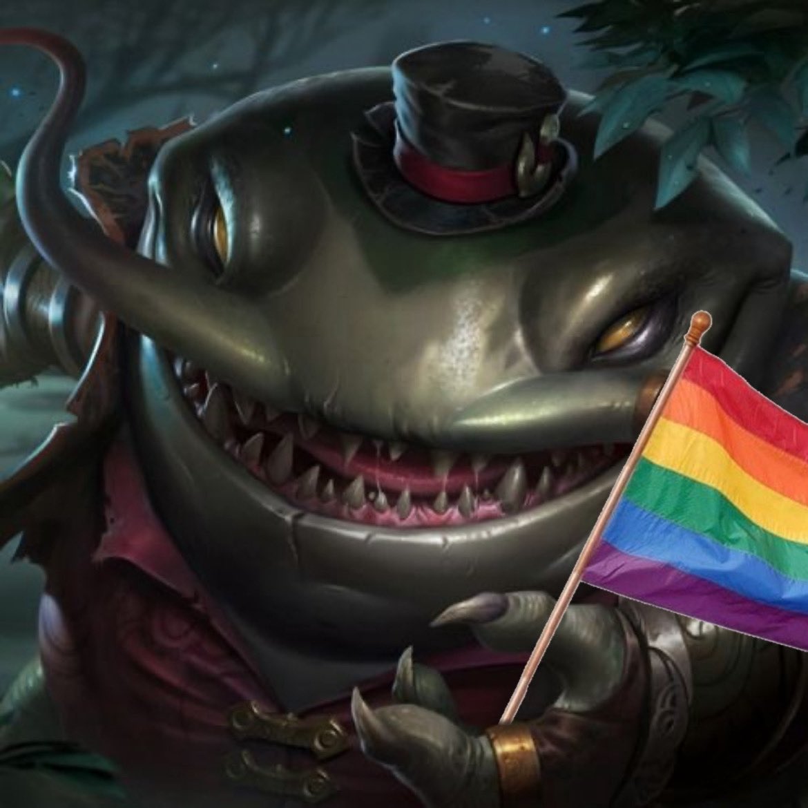 tahmkenchacervo's tweet photo. Nesse mês do orgulho eu gostaria de trazer atenção pra um personagem LGBT muito importante na história do Tahm Kench que não é muito falado.

Esse personagem é você, o jogador!

Feliz mês do orgulho https://t.co/qJPuWlCPlH