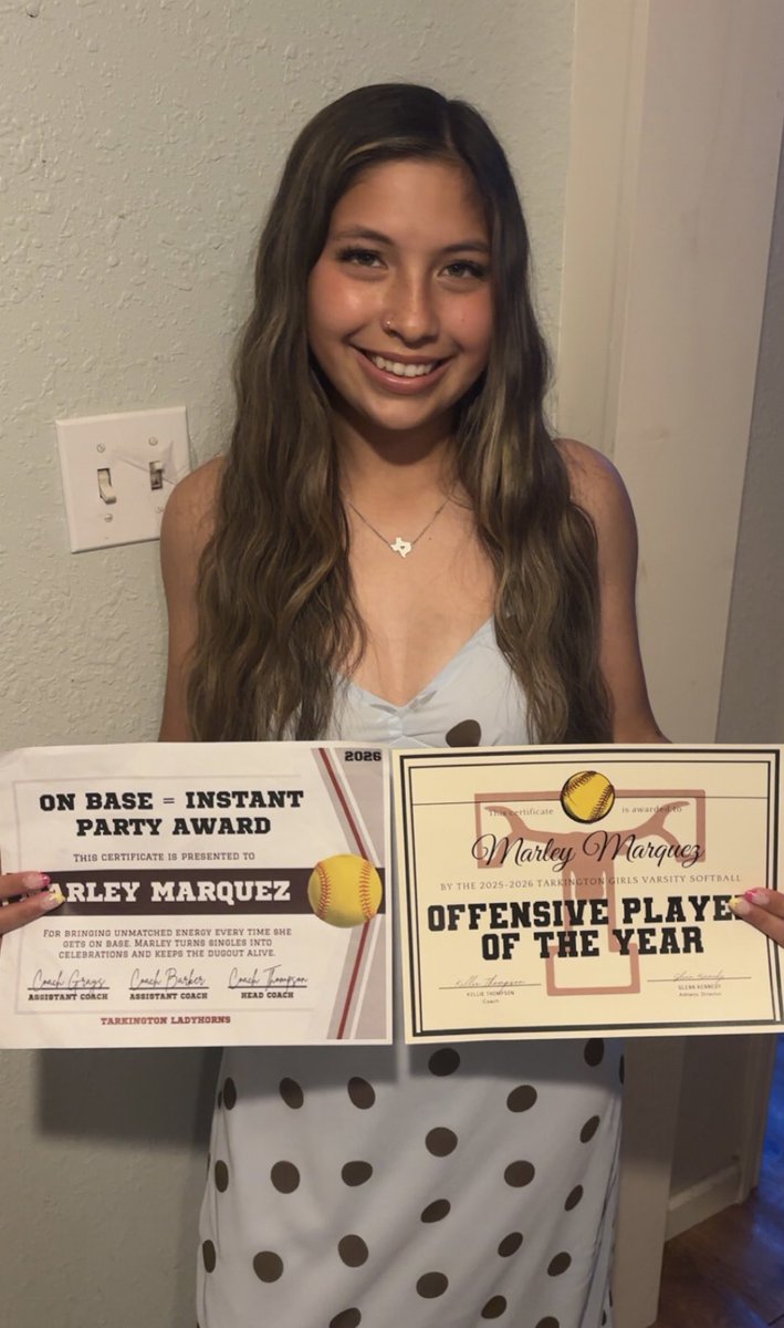 mar_marquez16's tweet photo. Finished Junior szn as Offensive player of the year! #softballlife #imapctgoldorg #goldblooded @impactgoldhtx16 https://t.co/e6LWhfKYTY