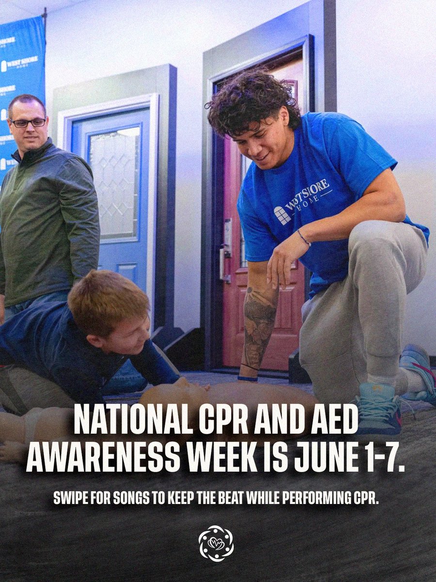 HuddleForHearts's tweet photo. Keep the beat while performing CPR with these songs!

While performing CPR, maintaining a rhythm of 100-120 chest compressions per minute is crucial to keep blood flowing to the brain and vital organs. 💜

What’s your lifesaving song?

#CPR #HuddleForHearts #HeartHealth https://t.co/qQKQYo5k3Y
