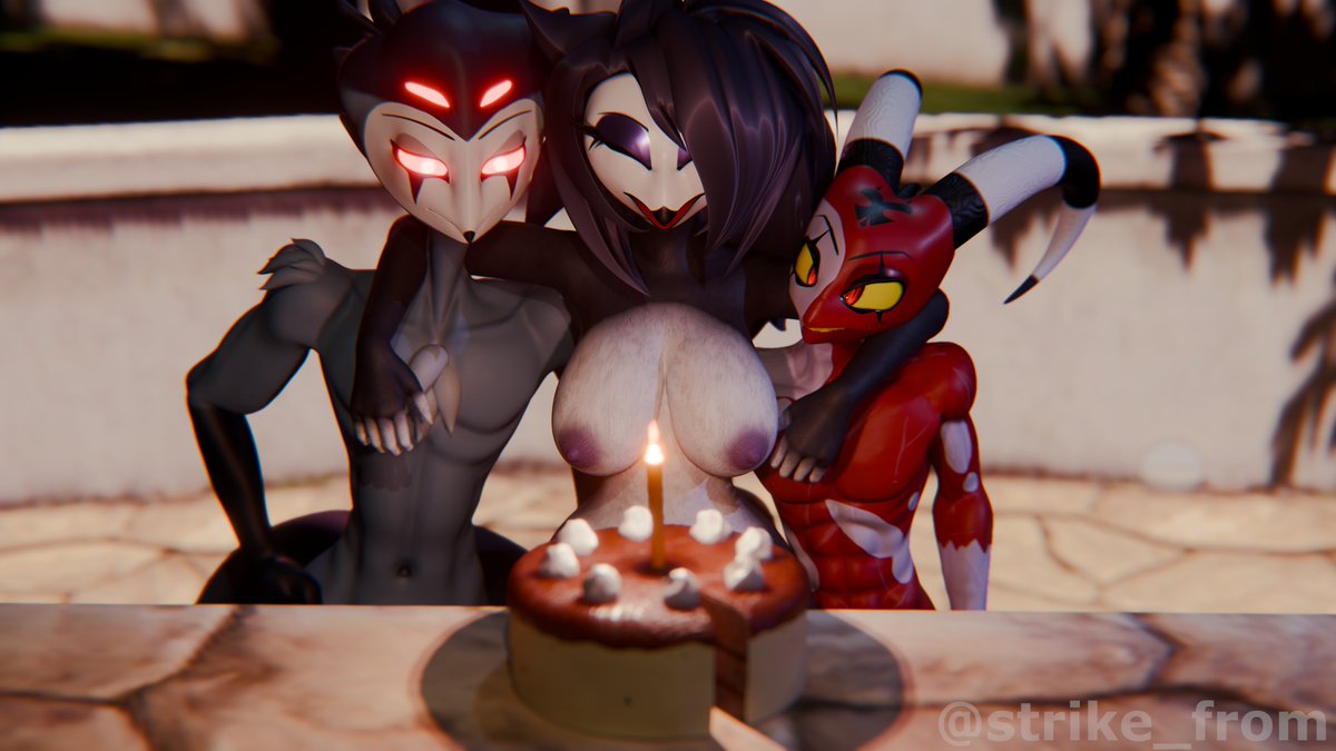 strike_from's tweet photo. Birthday cookout (4/5) 
Comm for hiroshi
Models by @Chocoscorner and @BySamzan https://t.co/Bytxeh2fOl