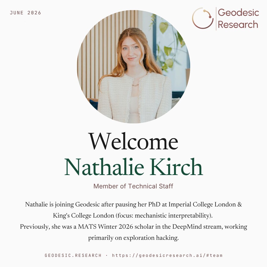 GeodesResearch's tweet photo. As Geodesic scales, we're delighted to welcome @n_lie_k as our newest member of technical staff. We can't wait to get to work 🚀 https://t.co/qPmuWU2OIt