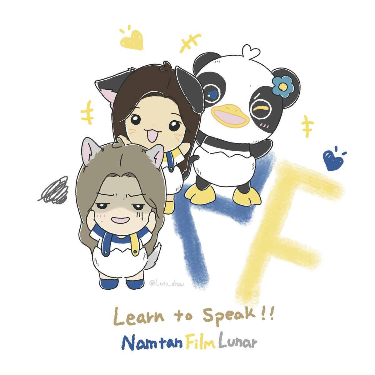 Lutodraw's tweet photo. Speak!!
🐶💚🩷
🐼🐣💙💛
🦋👧🏻🧡💜
#MilkLove #NamtanFilm #EmiBonnie 
#SAMTUABAHT 
@panlyyy @loverrukk @muvmuv_GMMTV 
@NamtanTipnaree @filmracha @lunar_GMMTV 
@emiamily @beonnnie @any_GMMTV https://t.co/F3KWoaVITH