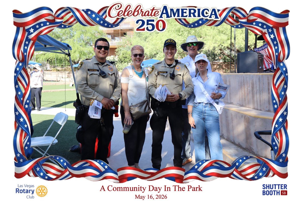 LVMPDBAC's tweet photo. This #MemoryMonday, Bolden Officers enjoyed connecting at Las Vegas Rotary Club's Celebrate America 250 event! #BoldenPride #BACFam #LVMPD https://t.co/smxuadBAyC