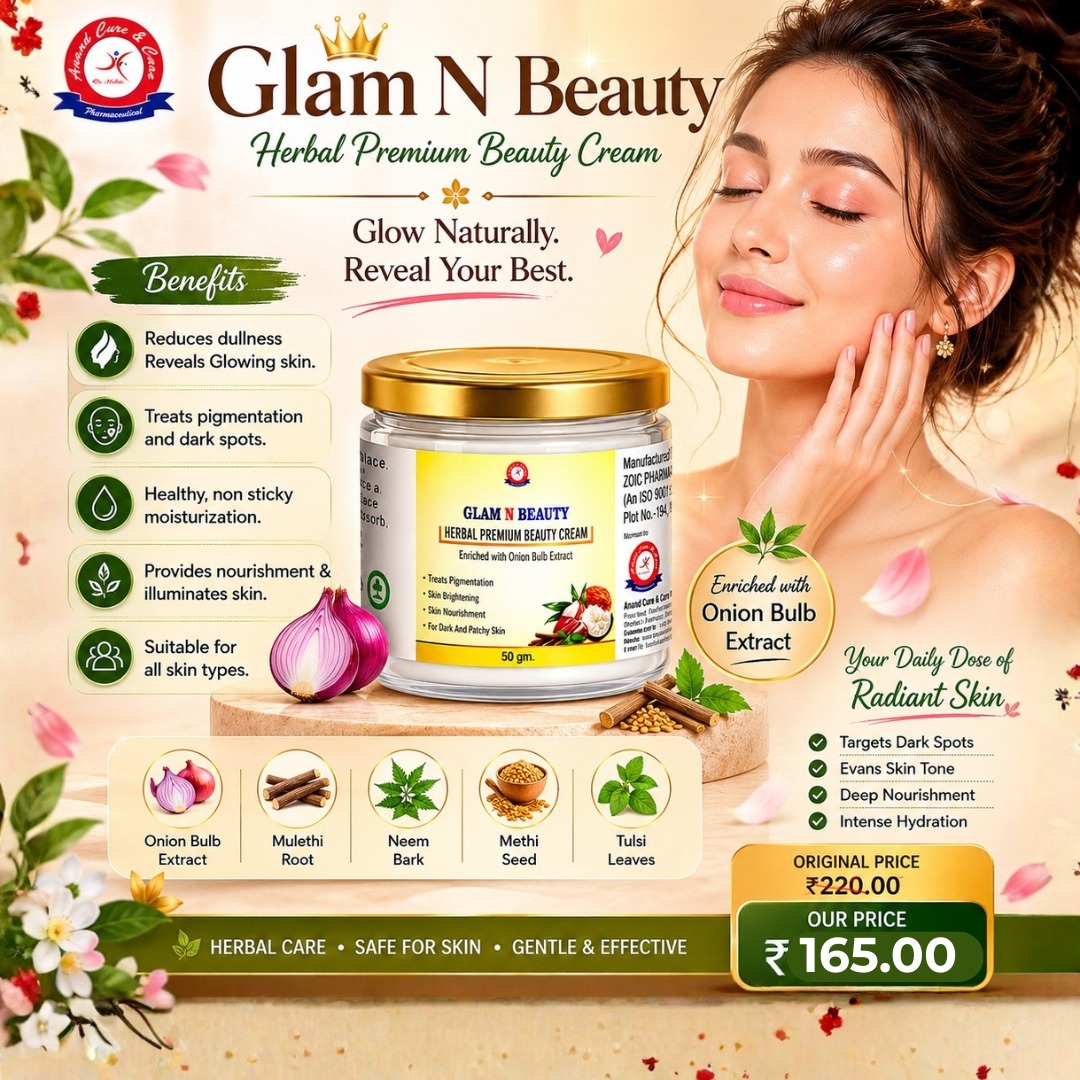 CureAnand's tweet photo. ✨ Get your natural glow with Glam N Beauty Herbal Premium Beauty Cream! 🌿 Enriched with Onion Bulb Extract, Mulethi Root, and Neem, it targets dark spots and deeply nourishes all skin types without being sticky. 🧖‍♀️💖

#GlamNBeauty #HerbalSkincare #RadiantSkin #NaturalGlow https://t.co/VkQ9VyoF3o