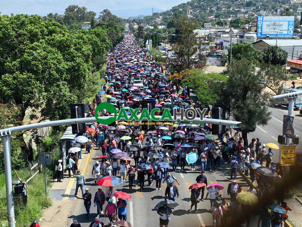 oaxacahoy's tweet photo. Avanza marcha de la sección 22 con destino al zócalo https://t.co/W2bvfsHMHX