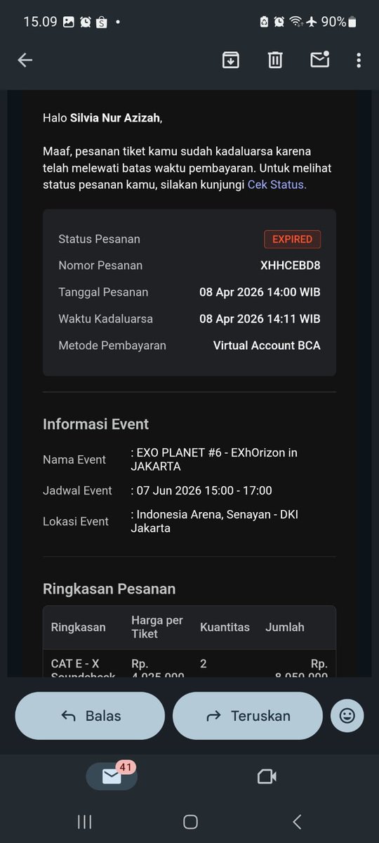 SooHwa9's tweet photo. @ranyandari buka email, dan tau ga email terakhir yg aku dapat apa? "EXPIRED" kek yaa allah apa inii? KOK BISAAA???? langsunglah ku whatsapp si mba jaatip itu, dia kaget yaa aku pun lebih kaget kenapa dia kaget😤tau ga jawabnya apa?  "kok ga ngomong sii kamu" "ga ada yg ngeh masuk" WHAATT??? https://t.co/zRiwAtzCJb