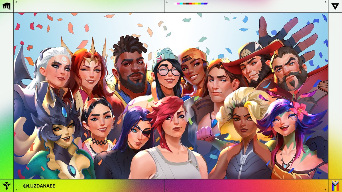 riotgames's tweet photo. “Pride Together, from Runeterra to Alpha Earth” by @Luzdanaee https://t.co/iOceUOYSNg