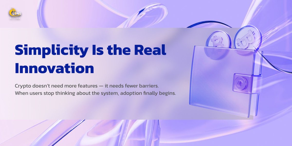 Bitlongwallet's tweet photo. Most crypto apps are still too complicated for normal users.

Mass adoption doesn’t happen when technology gets more complex.

It happens when complexity disappears.

That’s the real challenge for Bitcoin products. ⚡️

Test Bitlong Wallet:
https://t.co/shiMeTMUJx https://t.co/kPig0gWcGn