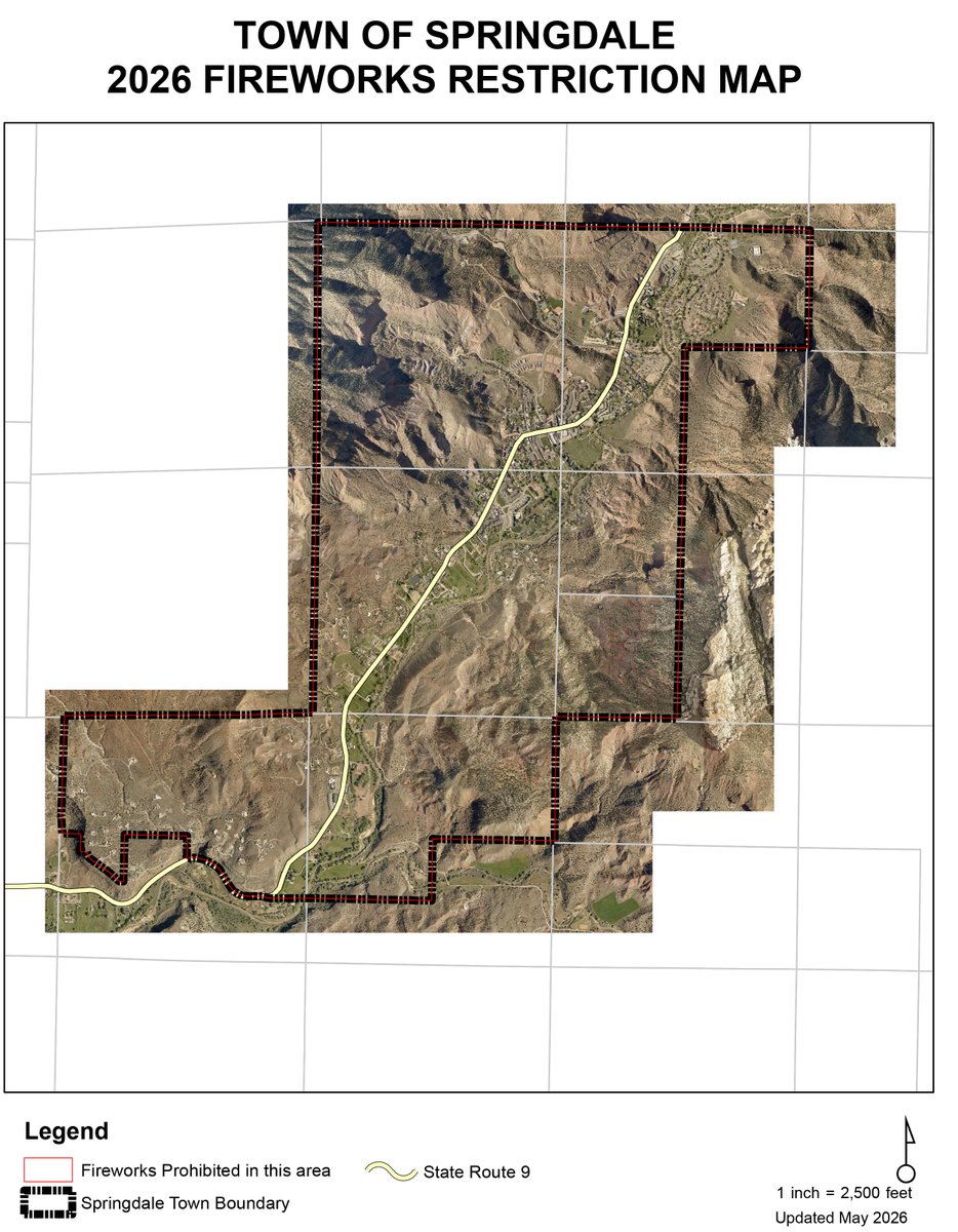 washcoutah's tweet photo. Ordinance Prohibiting Open Fires and the Discharge of Fireworks in the Town of Springdale During the 2026 Fire Season
Click below for more details.
https://t.co/WPFVXsOHuI https://t.co/N9UgPRxsGi