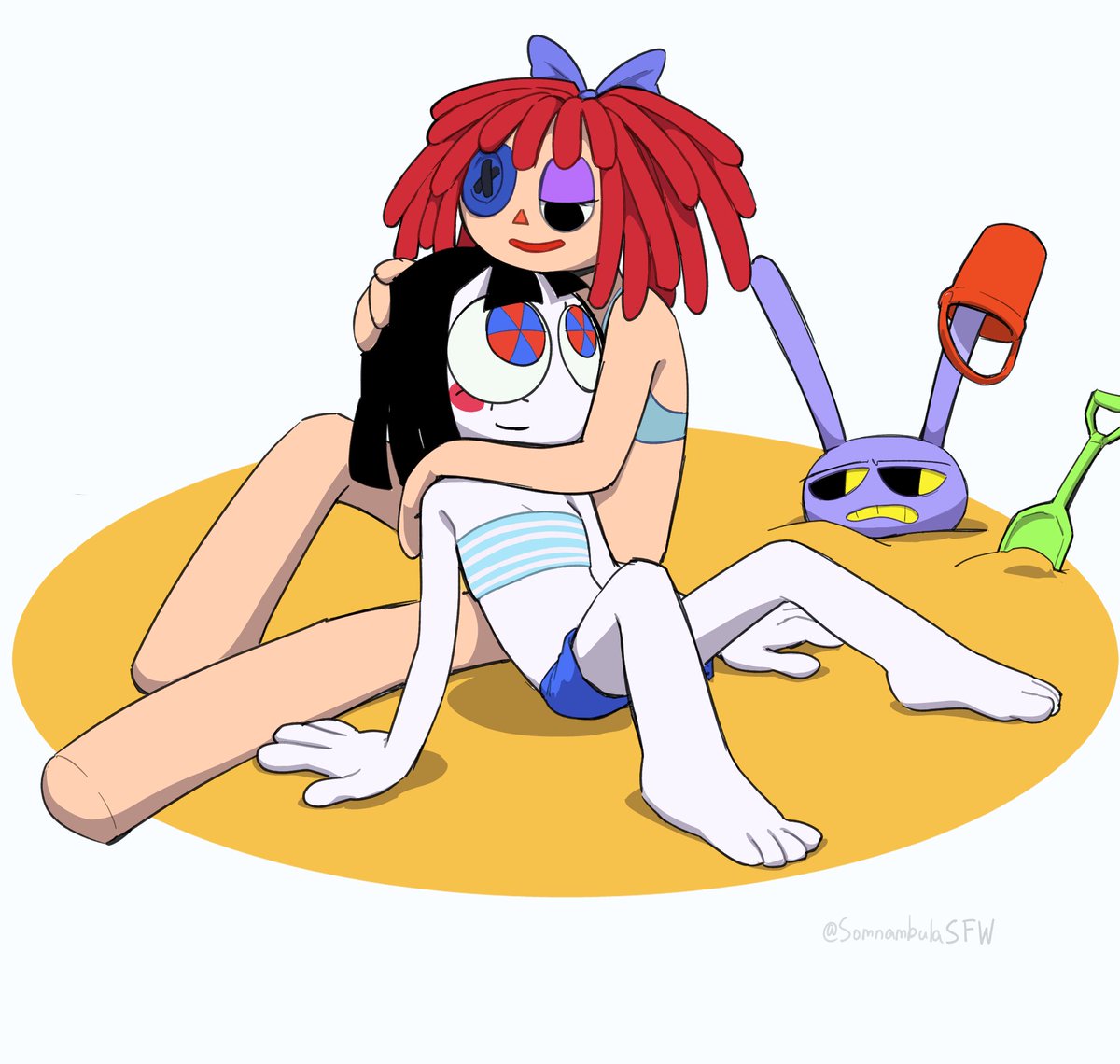 SomnambulaSFW's tweet photo. #jesterdoll #ragapom #buttonblossom ⛱️ https://t.co/unRJFNKhK1