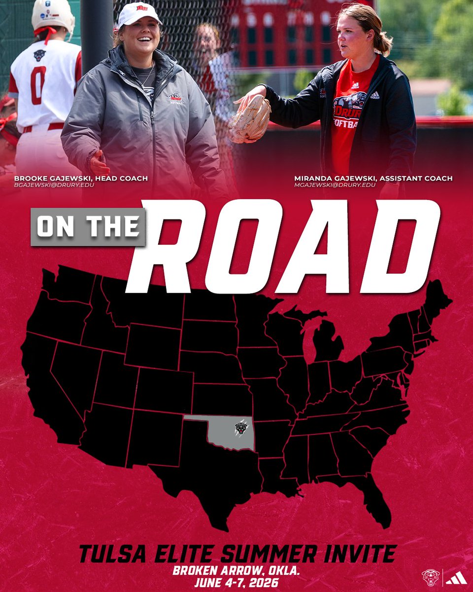 drurysb's tweet photo. 🚨ON THE ROAD🚨

Send your schedule as we look for the next great Panthers in Oklahoma!

#OneDrury | #PlayForHer https://t.co/nGBzd8tdUA