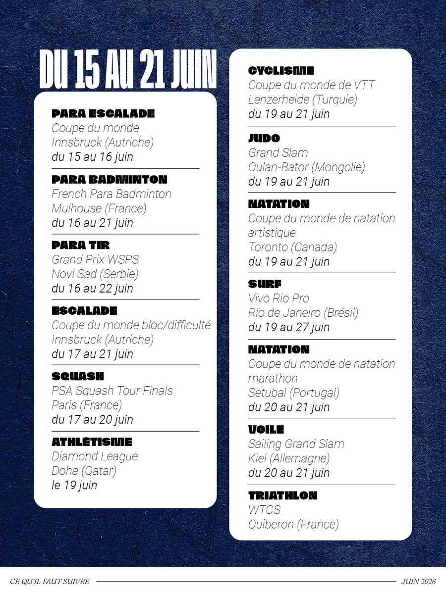 EquipeFRA's tweet photo. 📅 En milieu du mois de juin, le programme ne faiblira pas pour nos Bleus ⤵️ https://t.co/GZwPQFIhd7