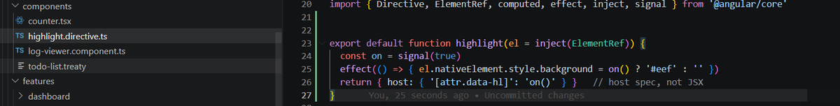 JordanHall_dev's tweet photo. Direct to @Angular Ivy so works on normal apps compiled in rust

Yes that works! This is also JSX component that maps JS loops and functions over to Angular control flow https://t.co/61bK8MfxNu