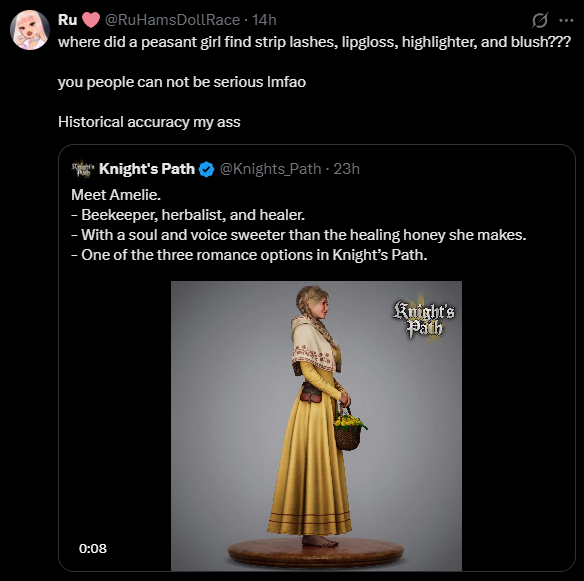 Vara_Dark's tweet photo. 😡 How DARE devs put PRETTY WOMEN in their games............... 🤣 https://t.co/XhlOSQ9rRf