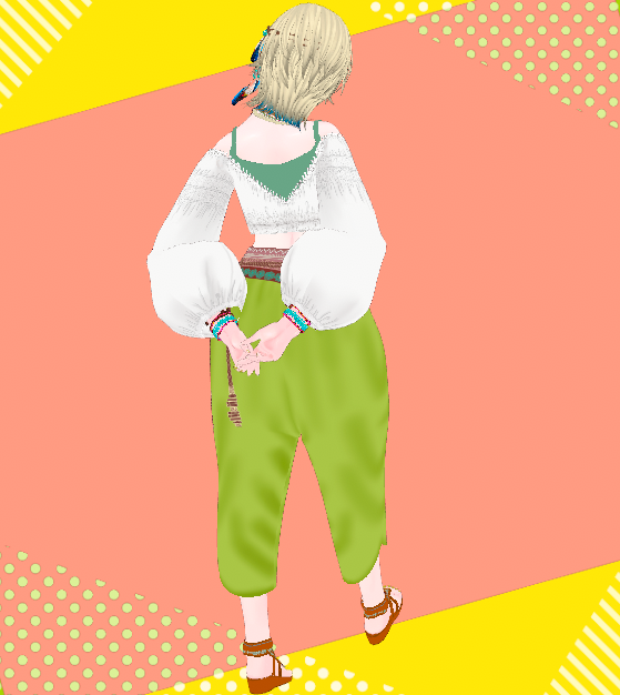 rushanaruu's tweet photo. 昨日に引き続きではありますが、#BiRDLAND_az 様の企画でいただいたトップスを使わせていただきました～
色々組み合わせて着られそうなんですよね～
重ね着もですけど軽く羽織るものもいけそう
plainのトップスなら色も若干変えられそうです
ありがとうございました～🙇　

#VRoidファッション https://t.co/pqWnYwmErM